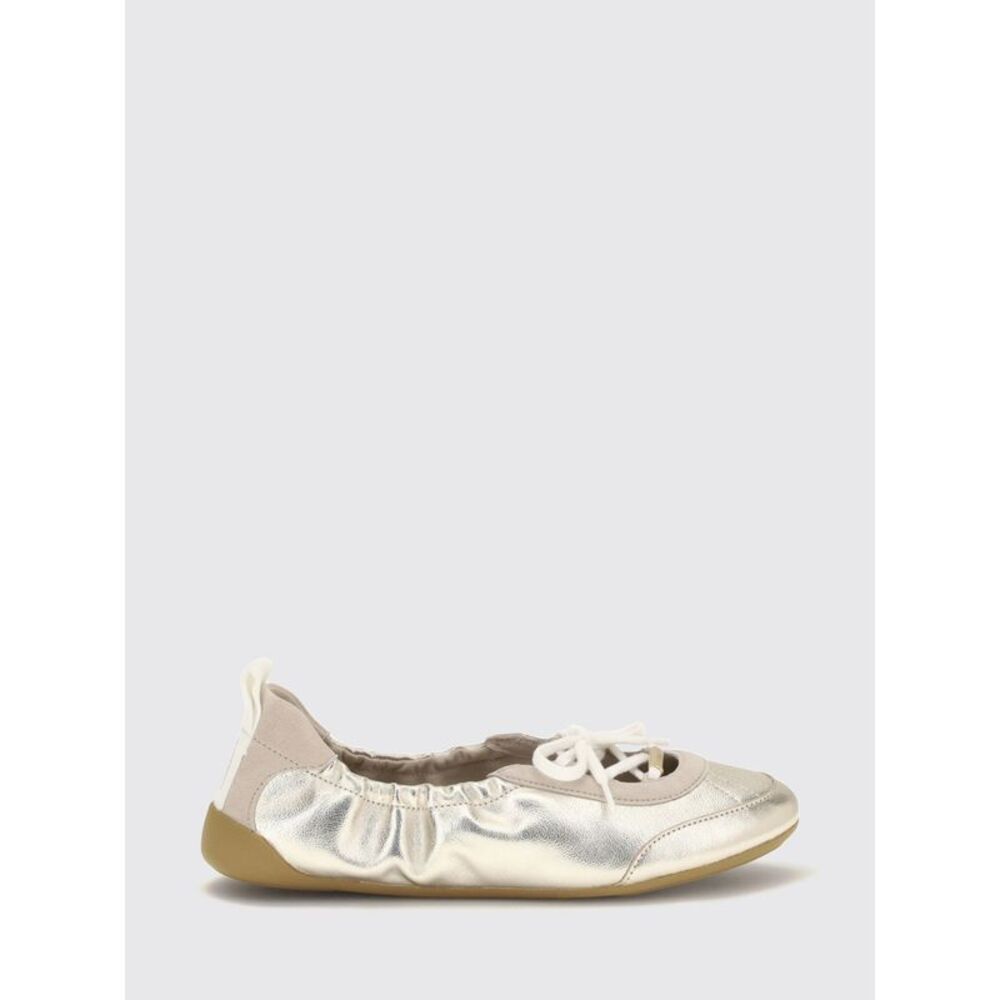Chloe Women Chloe Kick Ruched Laminated Calfskin Leather Ballet Flats